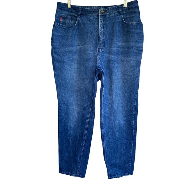GLORIA VANDERBILT Mom Jeans Size 38 High Waist 38"W 28”I Medium Wash Vtg 80s 90s - Picture 1 of 12